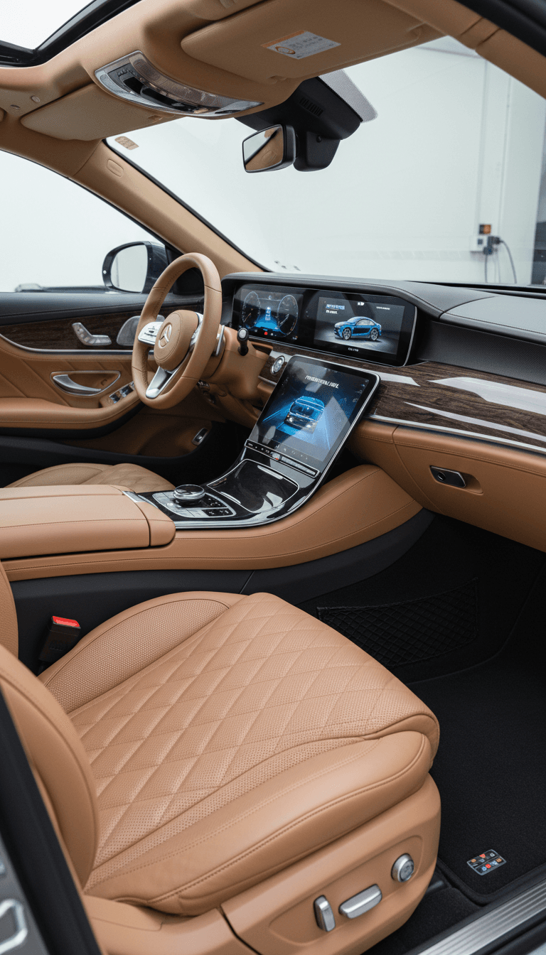 Detailed car interior after service